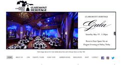 Desktop Screenshot of claremontheritage.org